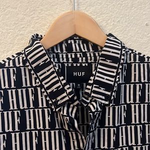 HUF Bottom Down Shirt. (Black&White) Size:Medium